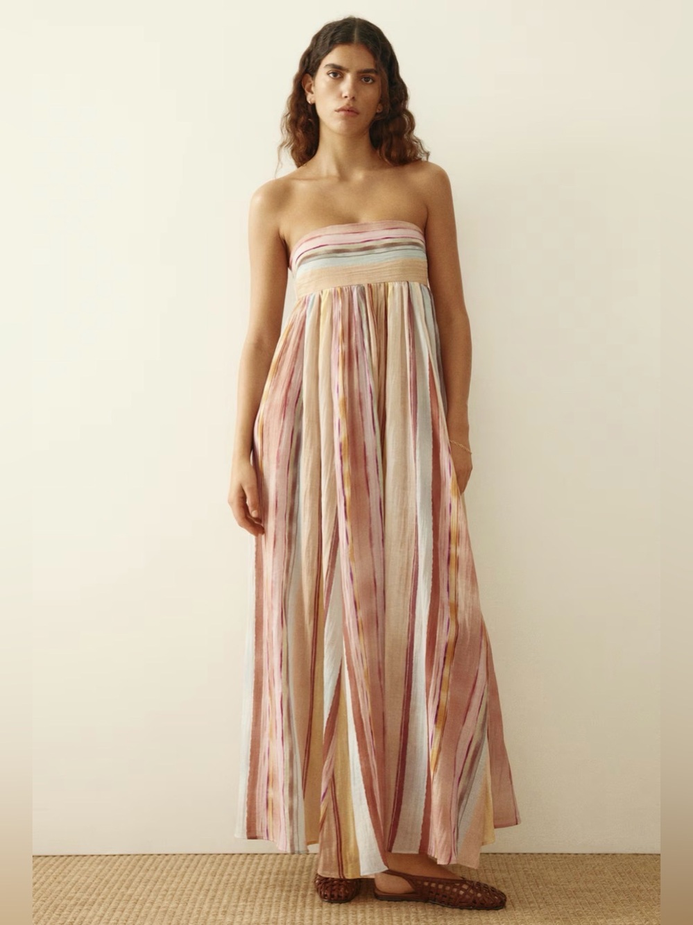 long bandeau dress